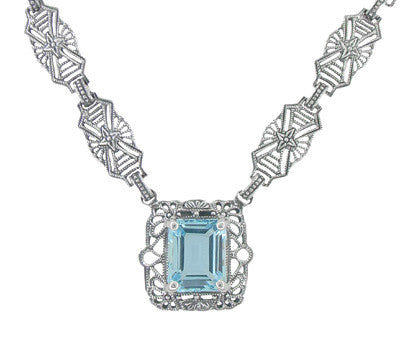 1.75CTW .925 Sterling Silver Blue Topaz Necklace at best price in Jaipur
